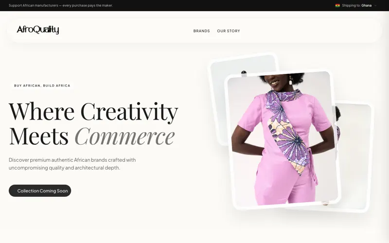Screenshot of AfroQuality Commerce