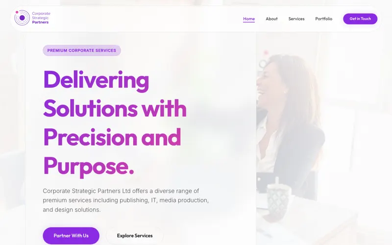 Screenshot of Corporate Strategic Partners