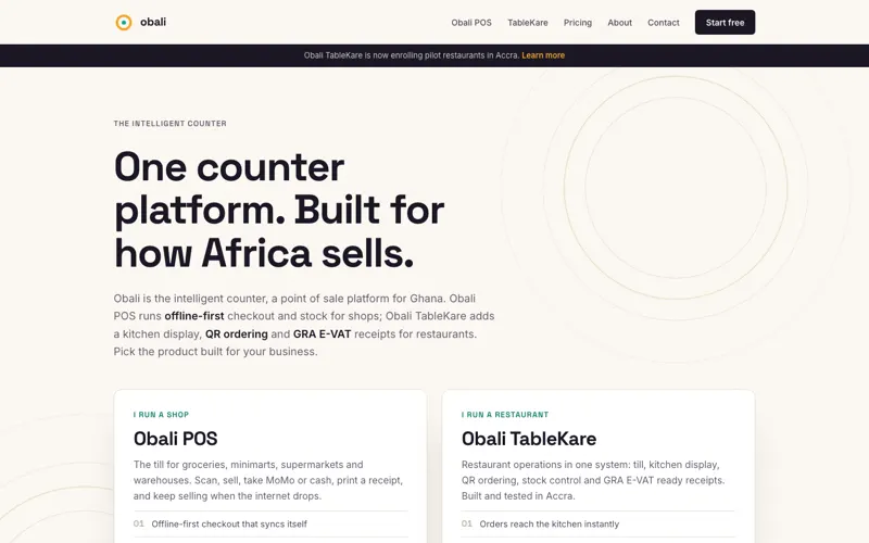 Screenshot of Obali